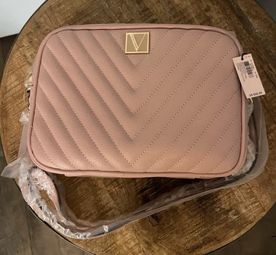 NEW Victoria's Secret VS City Pink Quilted Purse Bag Handbag Crossbody Logo - Image 1 of 4