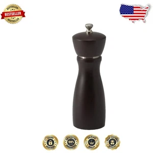 Elegante 6 Zoll Pfeffermühle mit Espresso-Finish - hochwertiges Küchenzubehör - Bild 1 von 2