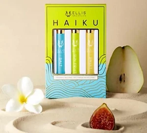 Ellis Brooklyn HAIKU Fragrance Rollerball Trio 3 X 10ml Sandalwood Fig Pear NEW - Picture 1 of 3