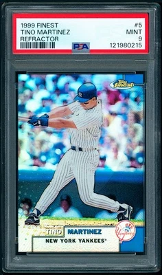 1999 Topps Finest - Tino Martinez #5 Refractor Yankees - PSA 9 Highest Graded - Image 1 of 3