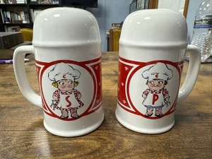 VINTAGE CAMPBELL’s  Soup Kids Salt and Pepper Shakers Red/White Set -  5" tall - Picture 1 of 17