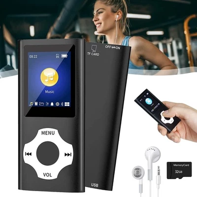 Bluetooth 5.0 MP3-Player Digitaler HiFi-Musikplayer Sport Mini MP3 Player 32GB - Bild 1 von 4