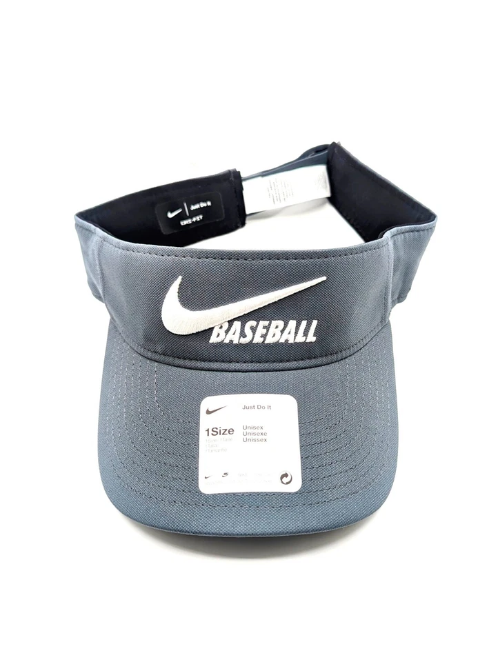 Nike Golf Dri-FIT C-11129 Adjustable Strapback OSFM Visor Hat Cap Flint Gray