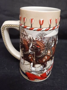  Budweiser Holiday Stein Clydesdale Collectors B Series 1986 - Bild 1 von 7