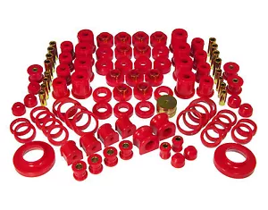 Prothane TOTAL Complete Suspension Bushing Kit FOR 97-06 Jeep Wrangler TJ (Red) - Picture 1 of 2