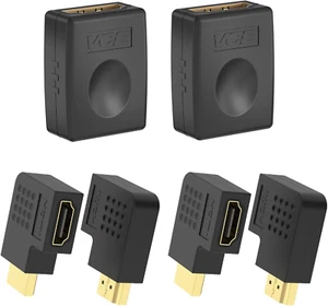 VCE 2-Pack HDMI Coupler HDMI 4K Female to Female Connector Adapter Bundle with 4 - Picture 1 of 12