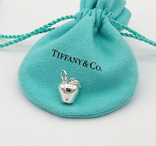 Tiffany & Co. New York 3D Apple Charm Pendant in 925 Sterling Silver with Pouch