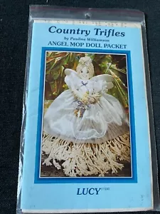 1990 Country Trifles Pattern Angel Mop Doll Packet LUCY Pauline Williamson Uncut - Bild 1 von 2