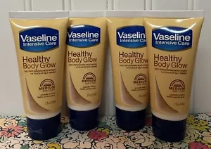 4 VASELINE HEALTHY BODY GLOW MEDIUM GRADUAL SELF TANNER 2oz X 4 - Picture 1 of 2