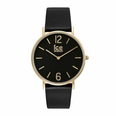 Ice Watch CT.BGD.36.L.16 Ice City Black Gold Leather Black Dial Analog Watch - Image 1 of 4