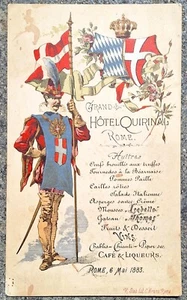Menü - Mittagessen zur Hochzeit von Thomas und Isabella 6. Mai 1883 SAVOYEN - BAYERN - Bild 1 von 3