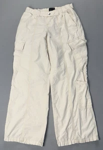 ASOS Design Cargo Pants Women’s 4 Creme Wide Leg Utility 100% Cotton - Picture 1 of 9