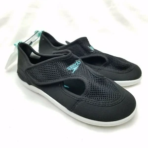 Zapatos de agua híbridos Speedo para niños pequeños talla XL 11-12 negros gancho y bucle nuevos - Imagen 1 de 9