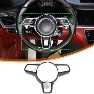 SC Matte Black Steering Wheel Cover Trim For Porsche Cayenne Panamera 718 911 - Bild 1 von 10