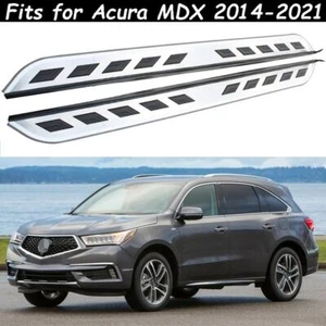 Fits for Acura MDX 2014-2021 2Pcs Running Board Side Step Pedals Nerf Bar Silver - Picture 1 of 10