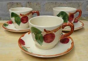 1964-66 Vintage Franziskaner Ware Apfeltassen und Untertassen - Bild 1 von 10