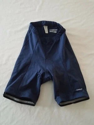 REEBOK 女式蓝色聚乙烯 LYCRA 自行车短裤加厚骑行旋转山地自行车 S — 第 1/4 张图片