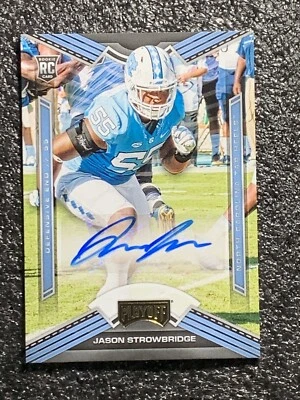 2020 Chronicles Draft Picks Football Playoff Auto Jason Strowbridge RC Dolphins - Image 1 of 4