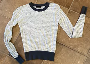 Suéter para mujer ATM gris jaspeado XS cuello redondo tejido manga larga - Imagen 1 de 11