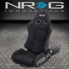 NRG INNOVATIONS RSC-400BK RECLINABLE FABRIC RACE RACING BUCKET SEAT W/SLIDER