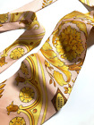 GIANNI VERSACE COUTURE VINTAGE '90s ICONIC BAROQUE FLORAL TIE ATELIER ITALY PINK