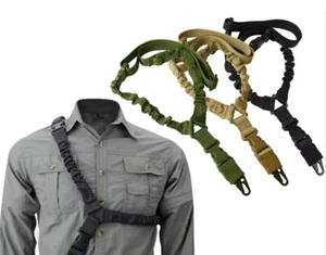 One-Point Sling Airsoft 1-Punkt Bungee Gewehrriemen Tragegurt schwarz oliv tan - Bild 1 von 13