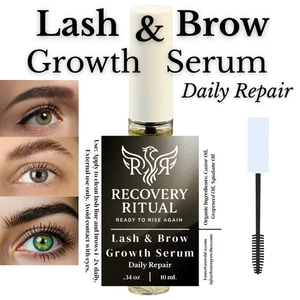 Eyelash & Eyebrow Growth Serum – Longer, Fuller, Thicker – Castor & Squalane Oil - Picture 1 of 5