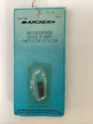 Archer (Radio Shack Brand) MI1358 / SN76666 Sound IF Amp / Limiter / FM Detector - Image 1 of 3