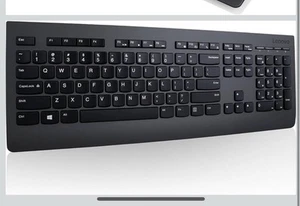Lenovo Wireless Professional Keyboard Model KBRFBD71 Black - Picture 1 of 7