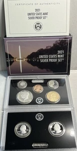 2021 SILVER Proof Set U.S. Mint Original Government Packaging OGP COA Nice Set!! - Picture 1 of 3