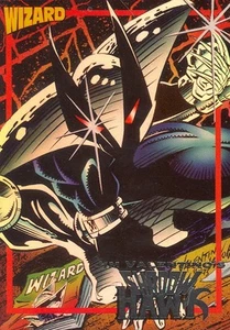WIZARD MAGAZINE SERIES 2 1993 PROMO CARD 8 JIM VALENTINO SHADOW HAWK HOLOFOIL - Imagen 1 de 1