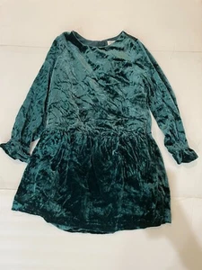 Gymboree Girls Emerald Green Velvet Dress Drop Waist Size 8 NWT (BOX 74) - Picture 1 of 2