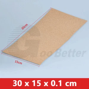 Cork Sheets 30cm Wide 0.1cm Thick Pin Message Board Bulletin Panel Rolls Strips - Picture 1 of 9