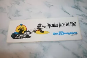 Pegatina de parachoques vintage de Disney 1 de junio de 1989 apertura Typhoon Lagoon - Imagen 1 de 1