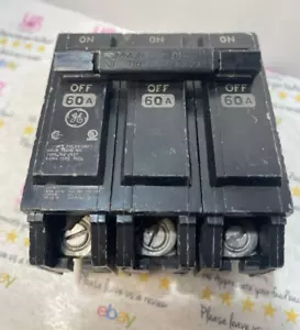 GE THQL32060 Leitungsschutzschalter 60 Ampere 240 Volt 3-polig Stecker 10K - Bild 1 von 5