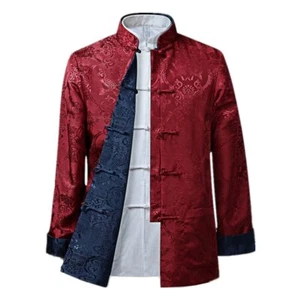 Men Chinese Dragon Kung Fu Coat China New Year Tang Suit Chinese Clothing Hot - Picture 1 of 28