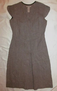 FREE PEOPLE ANTHROPOLOGIE grau taupe Wolle A-Linie vorne Plissee ärmelloses Kleid 5  - Bild 1 von 7