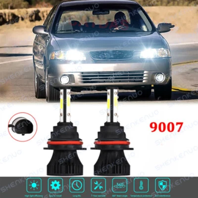Lâmpadas dianteiras de LED feixe Hi/Lo 6000K para Nissan Sentra 2000 2001 2002 2003 - Imagem 1 de 4