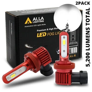 ALLA LIGHTING LED H11 Fog Light Bulb for Nissan Mazda,Bright 6000K Pure White - Picture 1 of 11