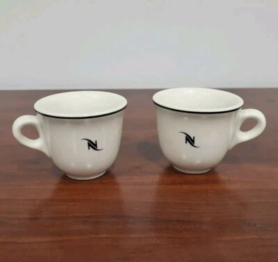 NESPRESSO Dos tazas de café espresso Demitasse cocina coleccionable Foto 1 de 4