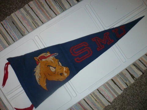 Southern Methodist Mustangs, SMU Felt Pennant, 10.75 x 28" Cover