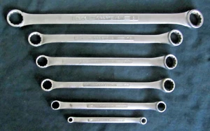 NICE Vintage CRAFTSMAN 6 pc SAE English BOX END 12 Pt Wrench Set 43929 -VV- USA - Picture 1 of 4
