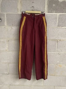 True Vtg 50’s Maroon And Yellow Work Uniform Striped Pants - Picture 1 of 5