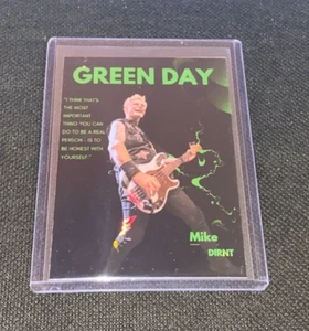 Mike Dirnt Green Day Custom Holographic Refractor Prizmatic Quote Card - Picture 1 of 4