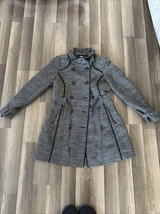 Guess Los Angeles Damen Mantel schwarz/grau Polyester Wolle Größe M - Bild 1 von 8