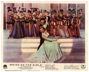 Bring on the Girls Original Lobby Card Marjorie Reynolds Leggy Chorus Girls