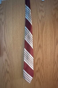 1970s 1980s John Blair Wide Tie Gray and Maroon - Picture 1 of 1