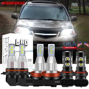 For Acura MDX 2004 2005 2006 - 6x 6000K LED Headlights + Fog Lights Bulbs Kit - Picture 1 of 12