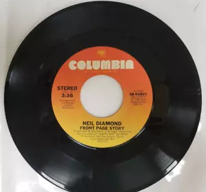 Record 45 RPM Vinyl Neil Diamond- Front Page Story/ I'm Guilty VINTAGE 1982 - Foto 1 di 4