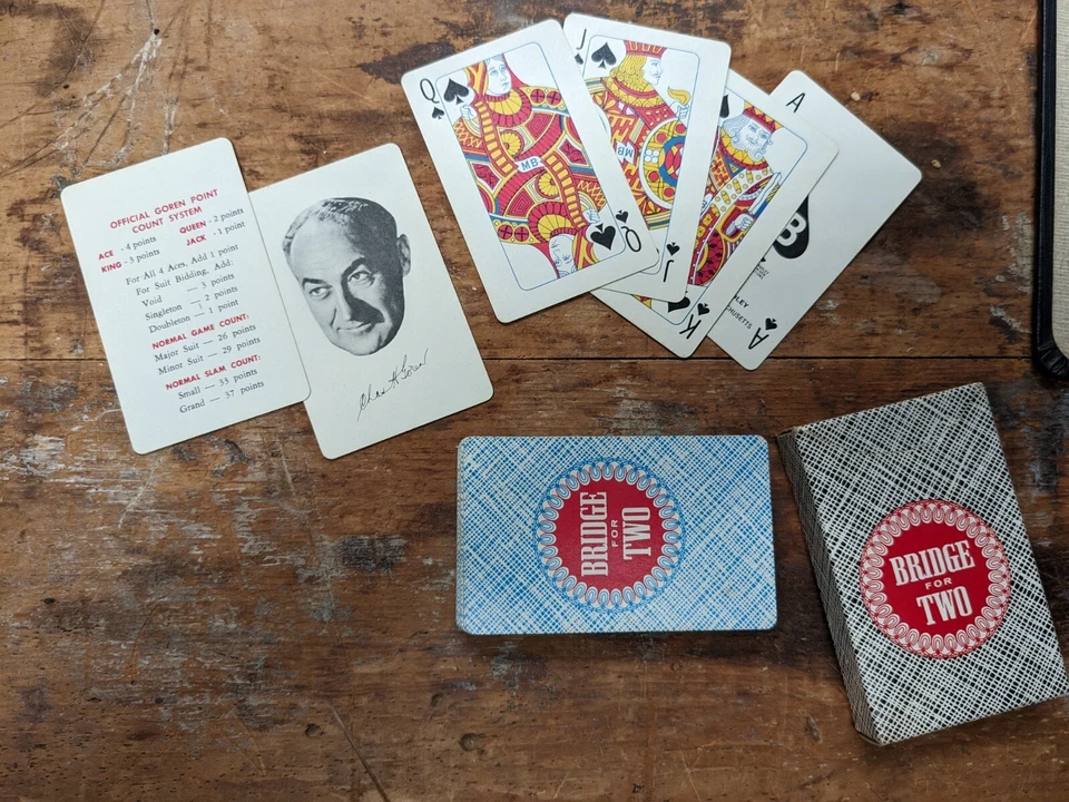Vintage Bridge For Two Playing Card Deck Milton BRADLEY - Image 1 of 1